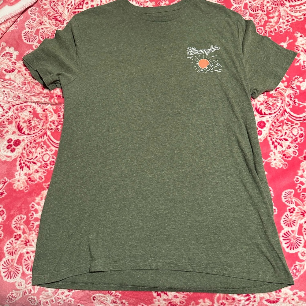 Wrangler Green Fitted Short Sleeve Tee